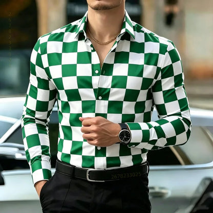 Men Smart Casual Business Shirt