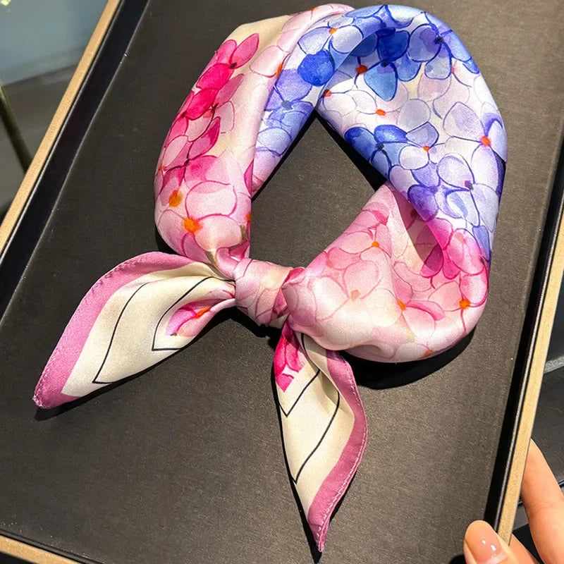 Floral Silk 53cm Square Scarf