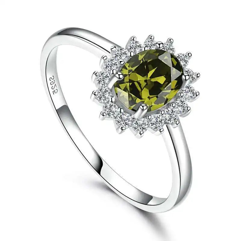 Floral Topaz Zircon Ring