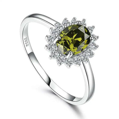 Floral Topaz Zircon Ring