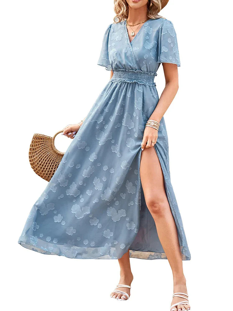 V-Neck Maxi Summer Dress