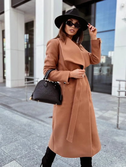Belted Wool Blend Coat