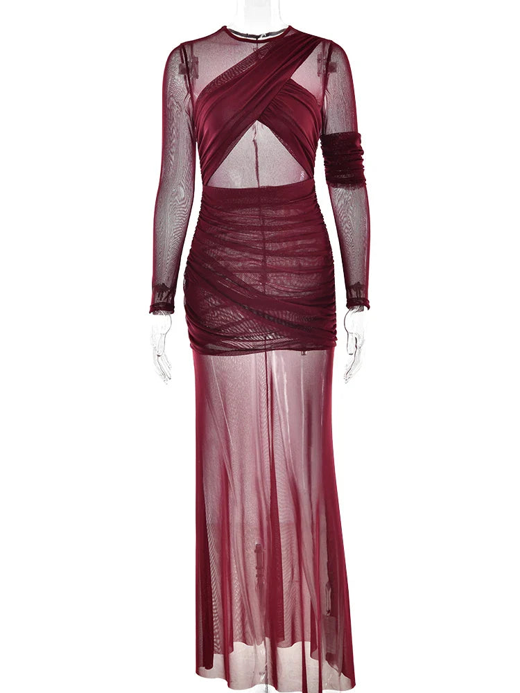 Elegant Mesh Patchwork Dress