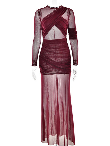 Elegant Mesh Patchwork Dress