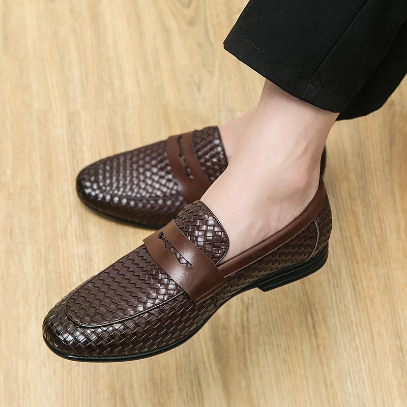 Leather Slip-on European Shoes