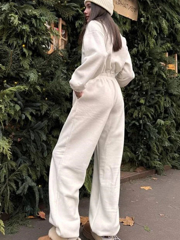 Half-Zip Lounge Jumpsuit