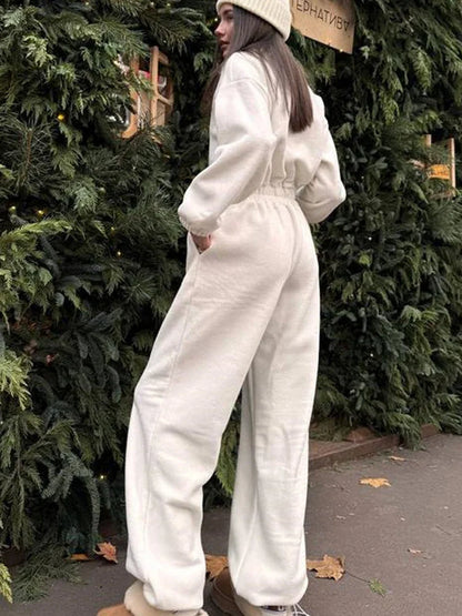 Half-Zip Lounge Jumpsuit