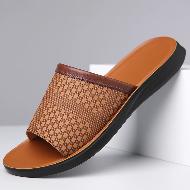 Tan PU Summer Shoes