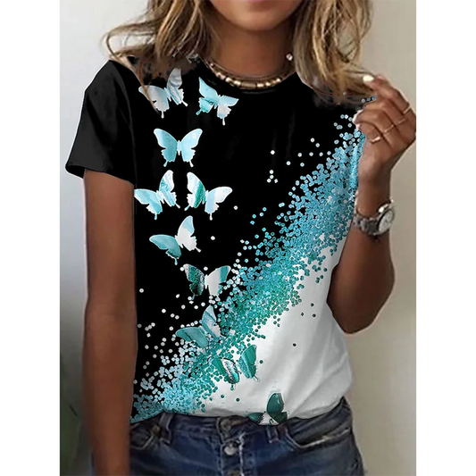 Polyester Regular Animal T Shirt