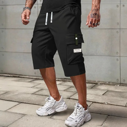 Straight Leg Cargo Capri Shorts