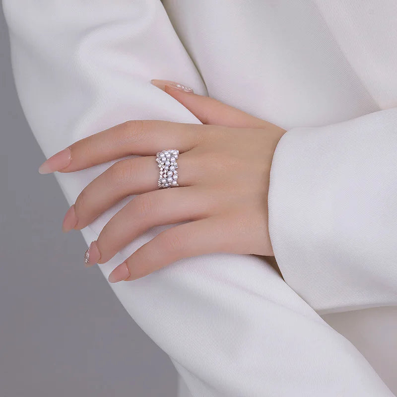 Platinum Zircon Engagement Ring