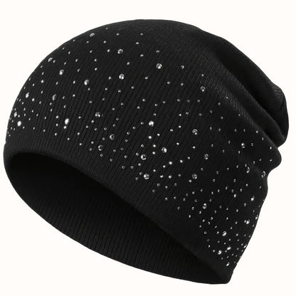 Rhinestone Studded Beanie