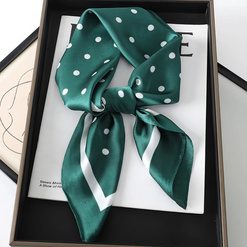 Plaid Satin Square Scarf