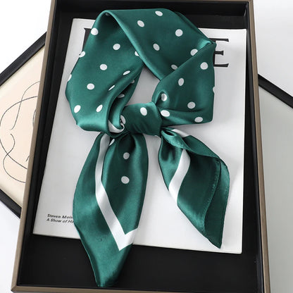 Plaid Satin Square Scarf