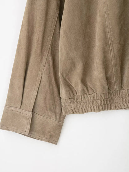 Suede Bomber Jacket