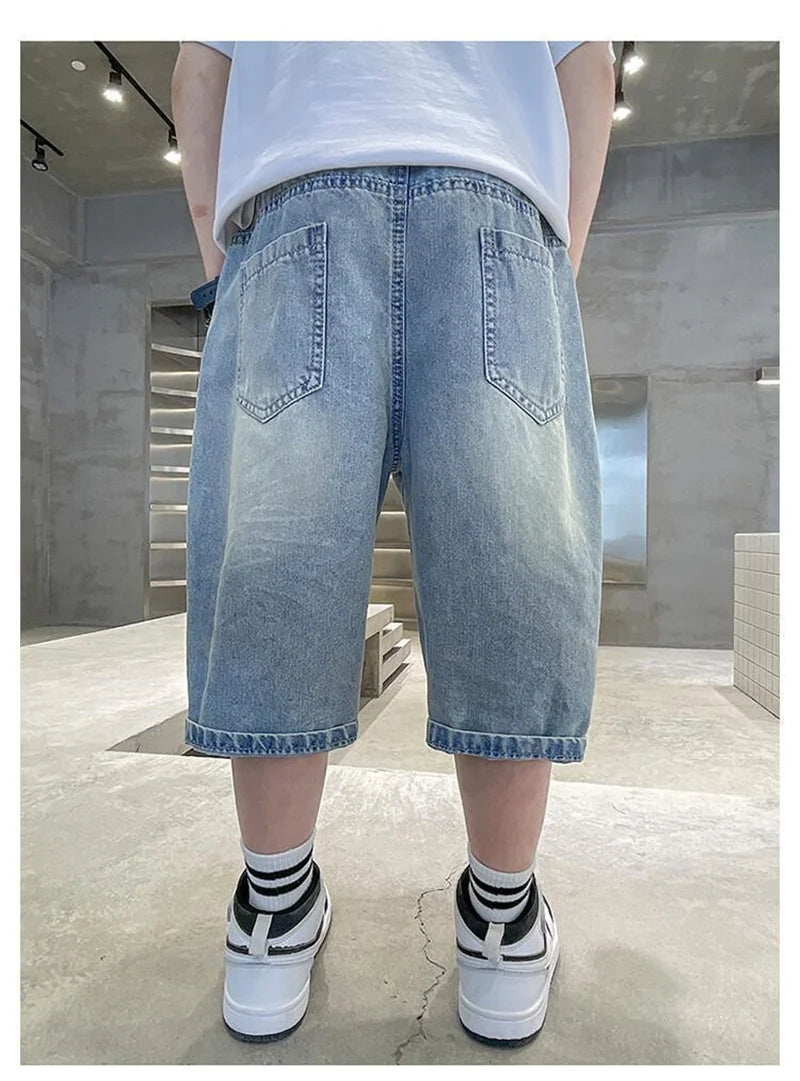 Kids Straight Denim Shorts