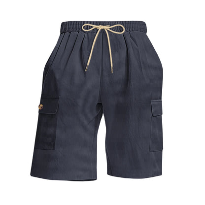 Corduroy Drawstring Beach Shorts