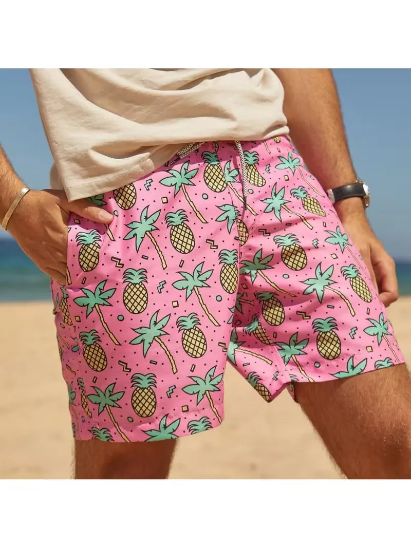 Pineapple Rainbow Print Shorts