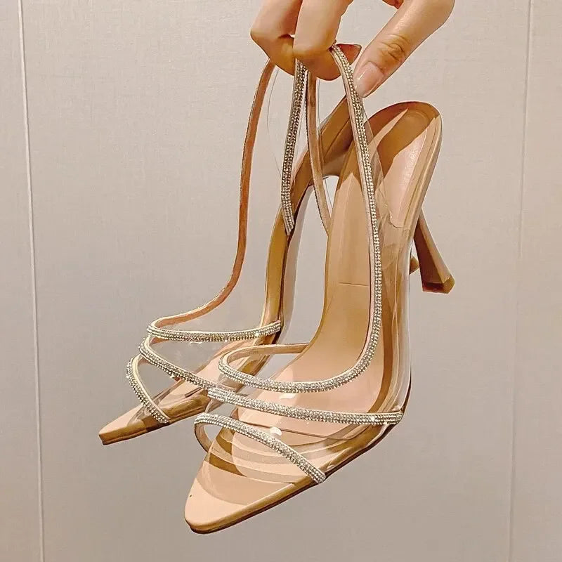 Crystal PVC Platform Sandals