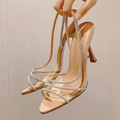 Crystal PVC Platform Sandals