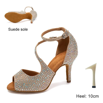 Rhinestone Latin Dance Shoes