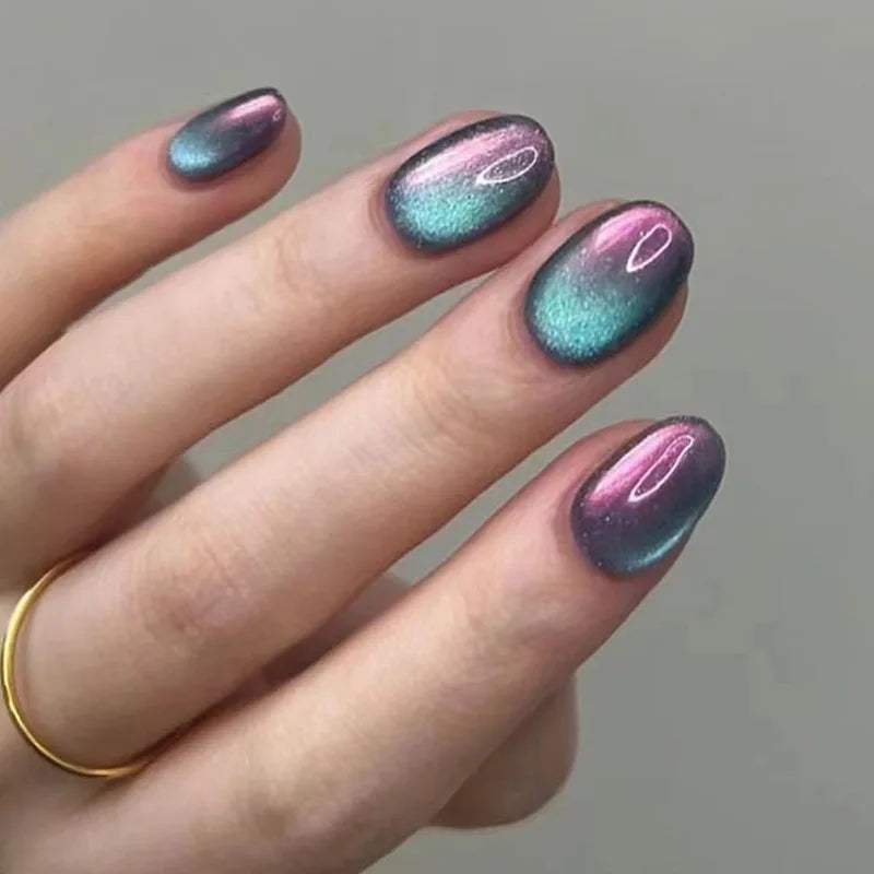 Wine Red Almond Press On Nails