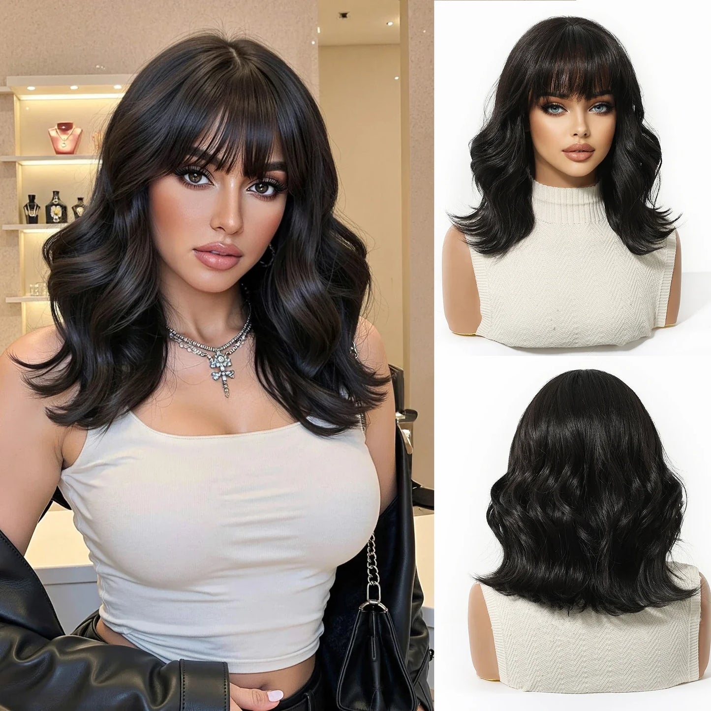 Short Wavy Bob Wig