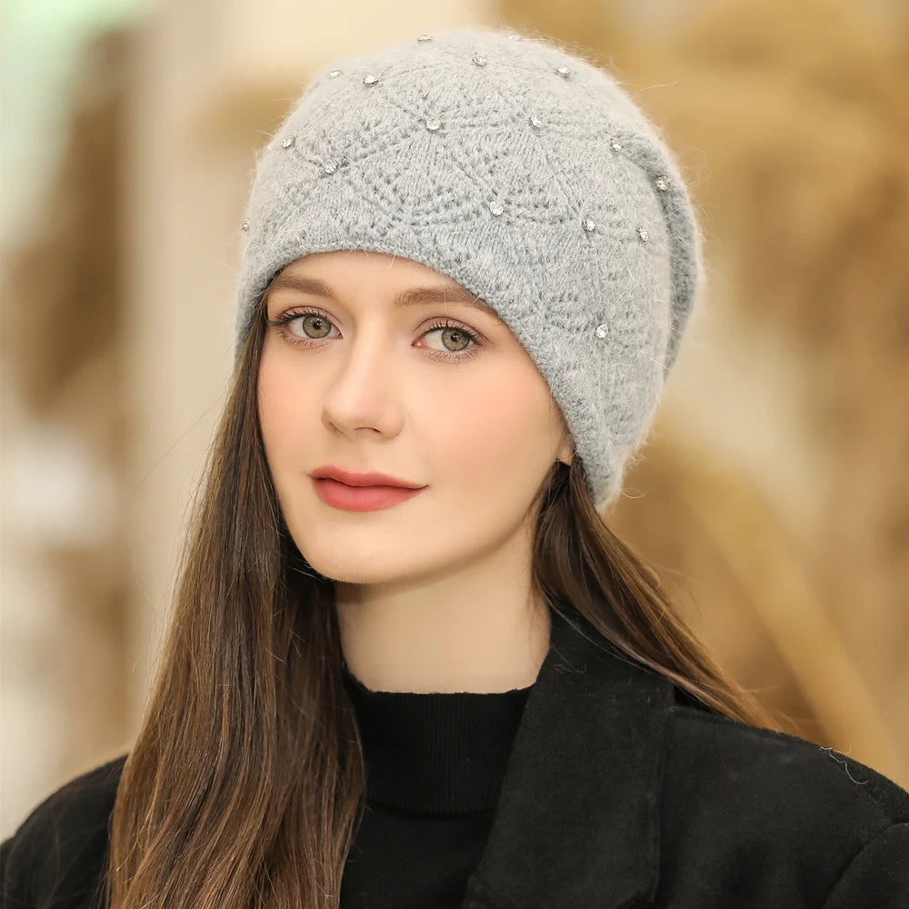 Rabbit Fur Blend Beanie