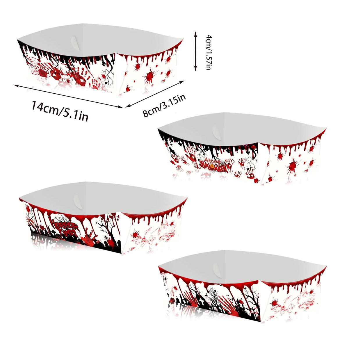 Pumpkin Ghost Paper Snack Bowls
