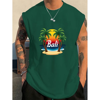 Bali Coconut Print Tank Top