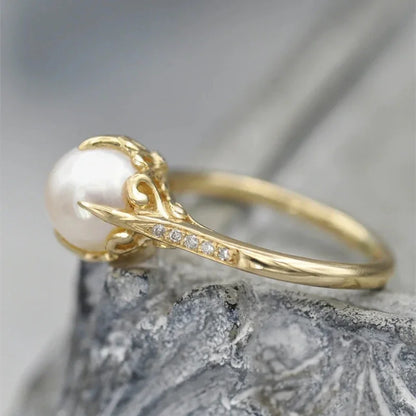 Pearl Zirconia Ring