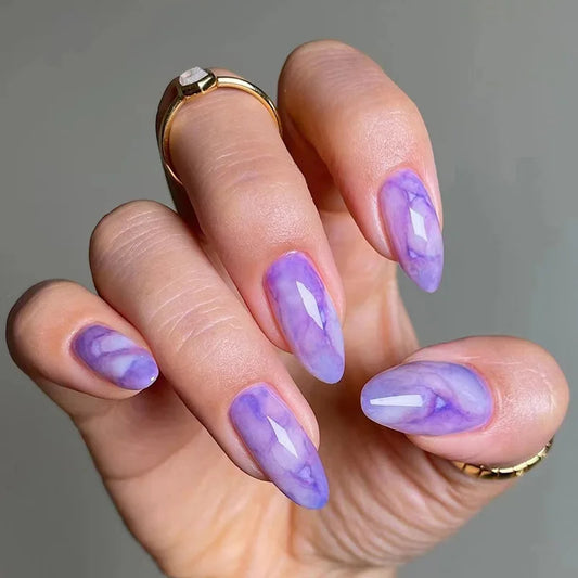Wine Red Almond Press On Nails