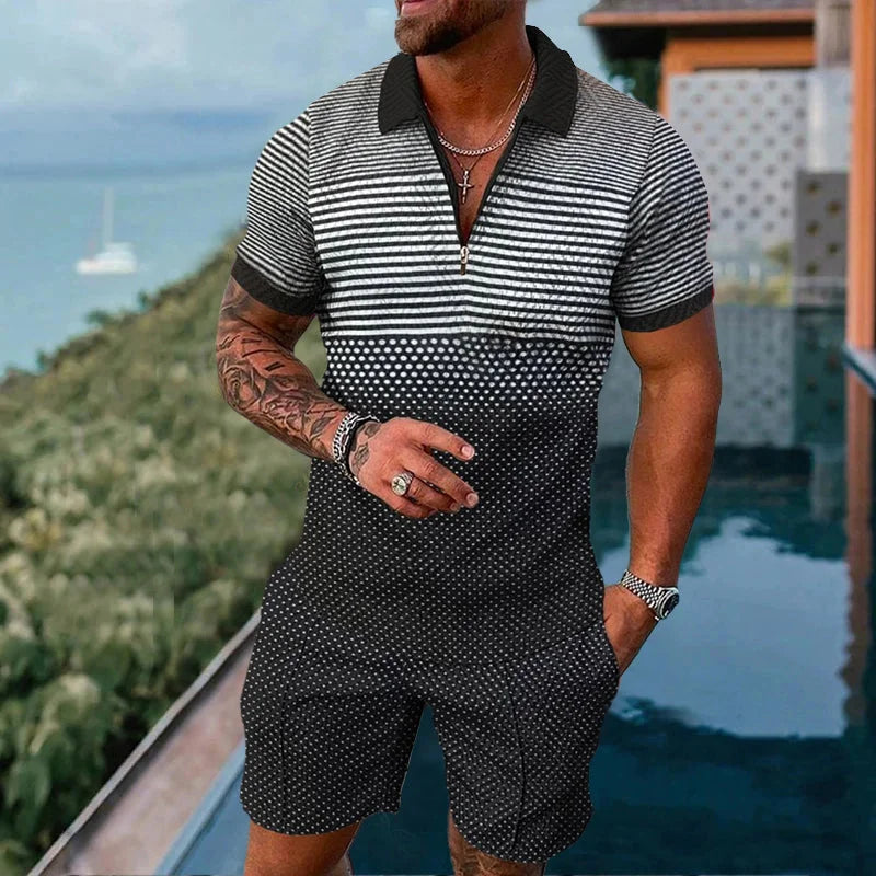 3D Print Polo Zip Tracksuit Set