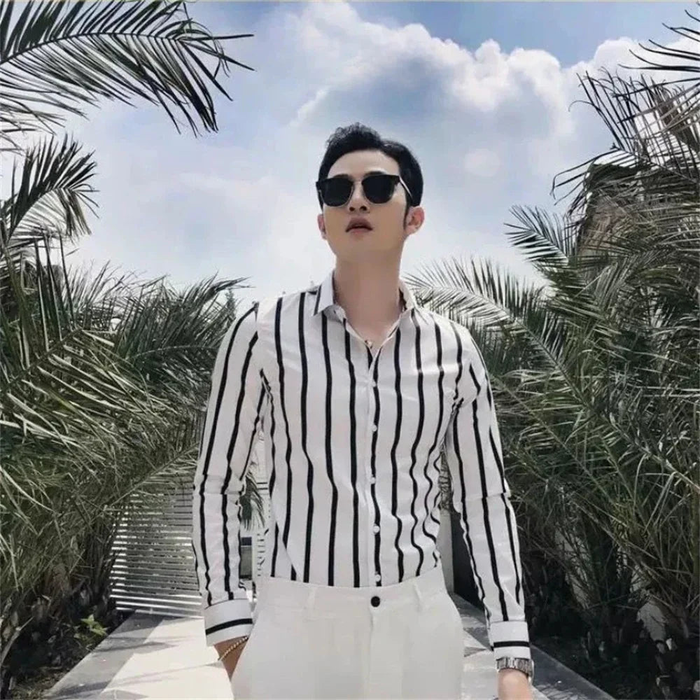 Striped Office Dress Shirt