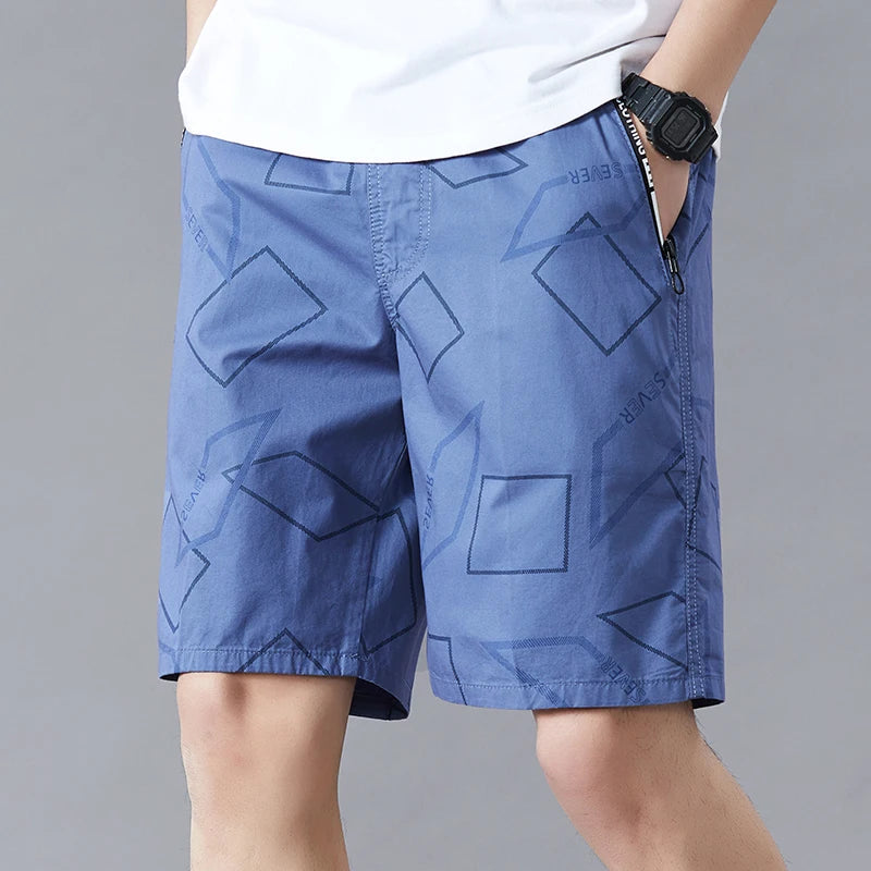 Plaid Cotton Zipper Shorts