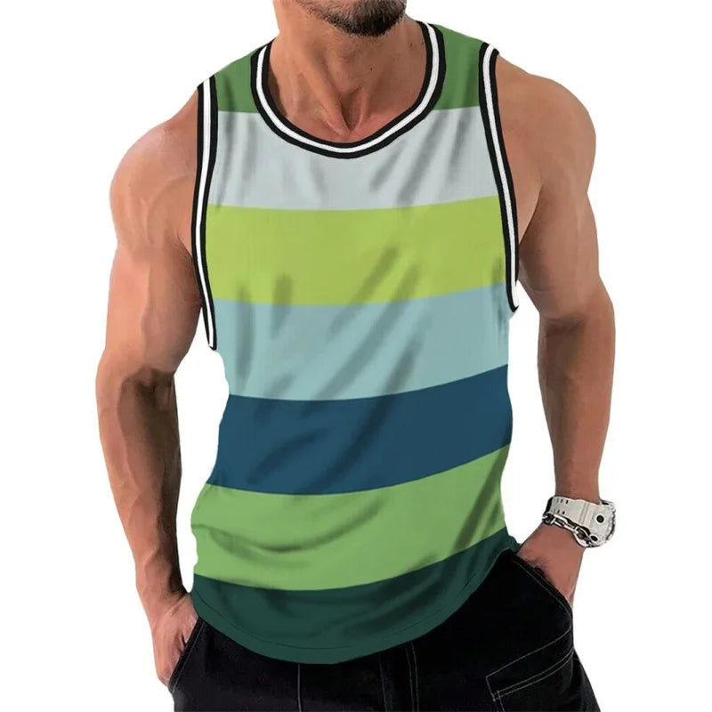 Color Block Striped Tank Top