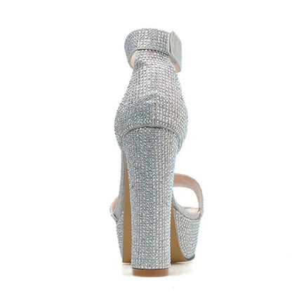 Rhinestone Platform Sandals