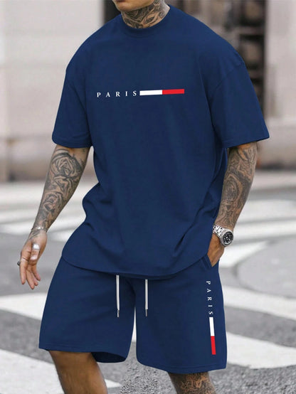 O-Neck Running Tracksuit Two-Piece Set