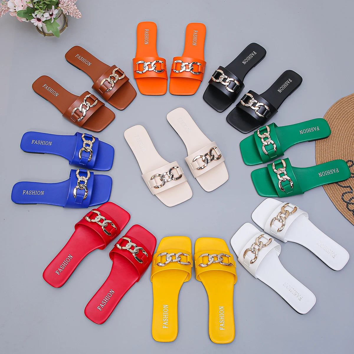Women Shallow Summer Slippers