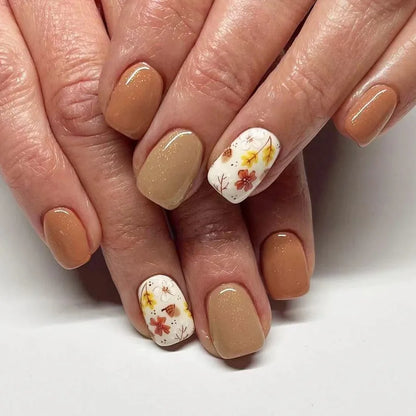 Pink Floral Press On Nails