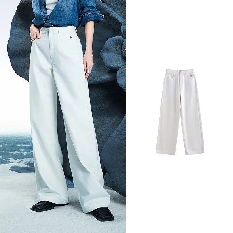 Toyouth Mid-Waist Wide-Leg Jeans