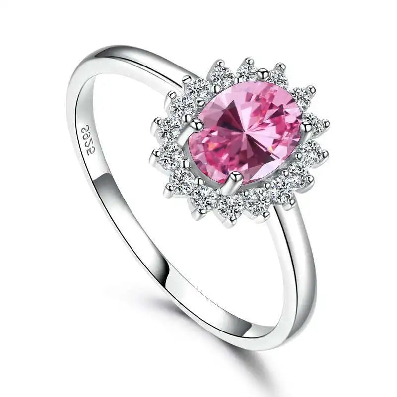 Floral Topaz Zircon Ring