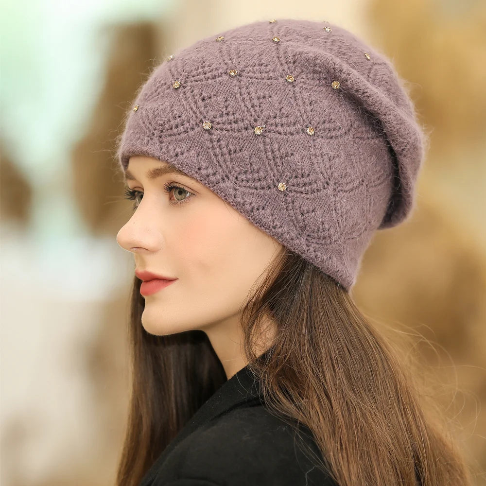 Rabbit Fur Blend Beanie