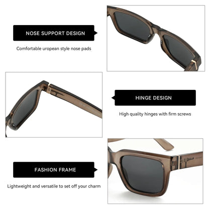 Polarized UV400  Retro Rectangle Sunglasses