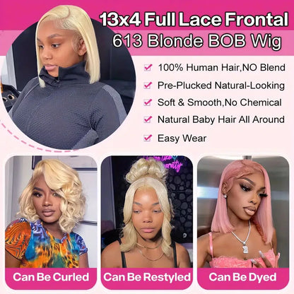 Short Straight Frontal Wig