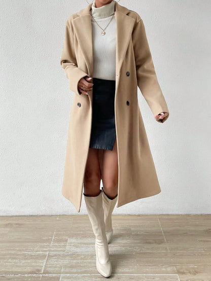 Double-Button Lapel Coat