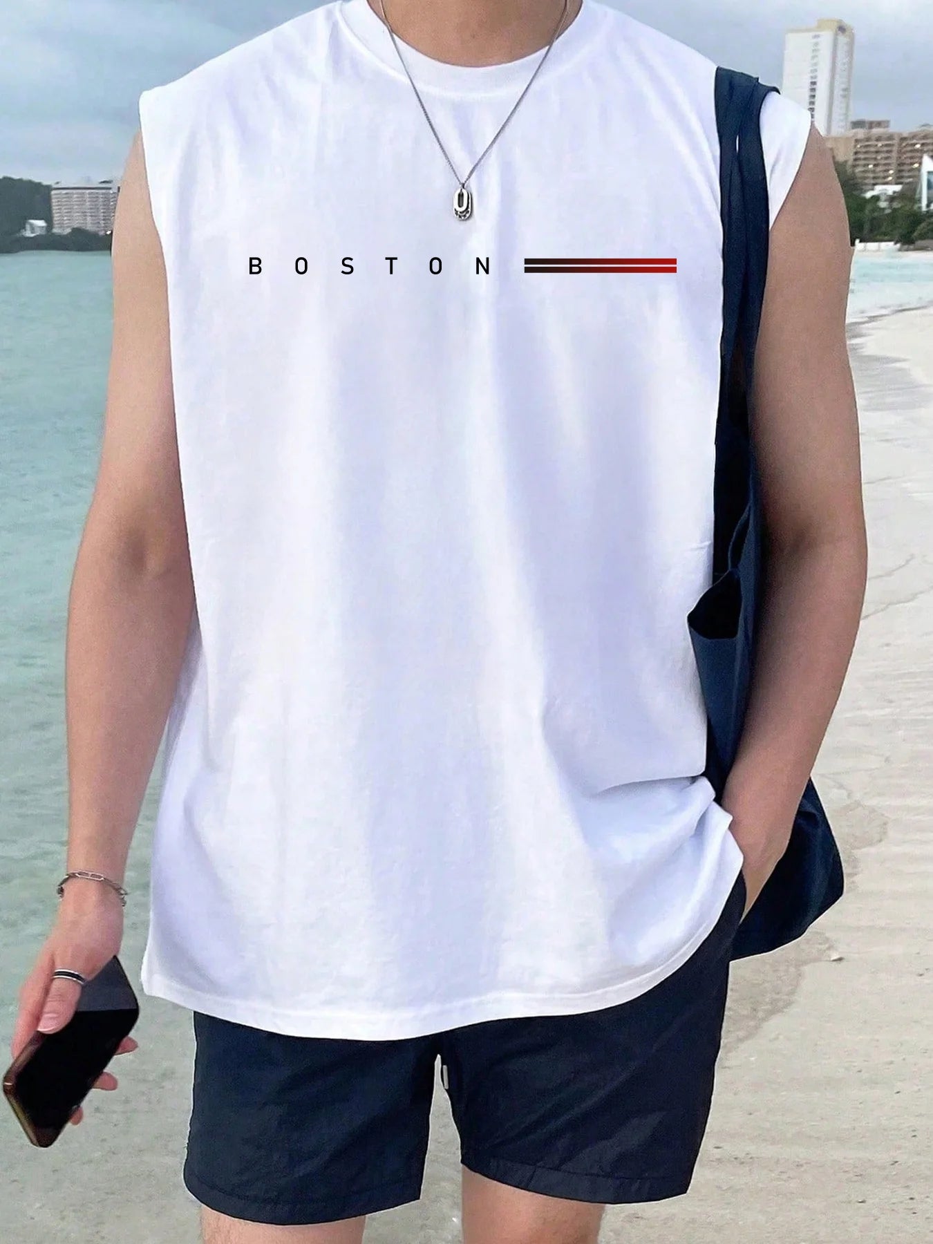 Cotton Round-Neck Sleeveless Vest