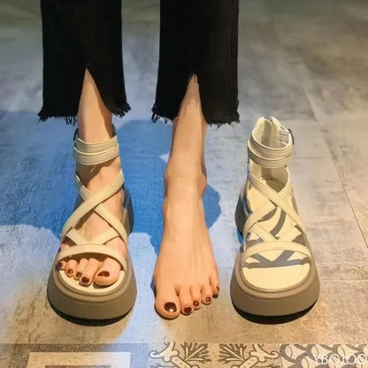 Roman Platform Wedge Sandals