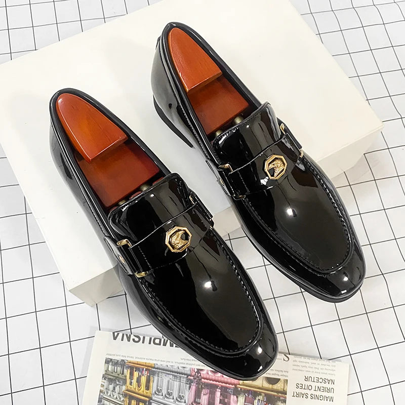 Black PU Slip-on Loafers