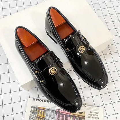 Black PU Slip-on Loafers